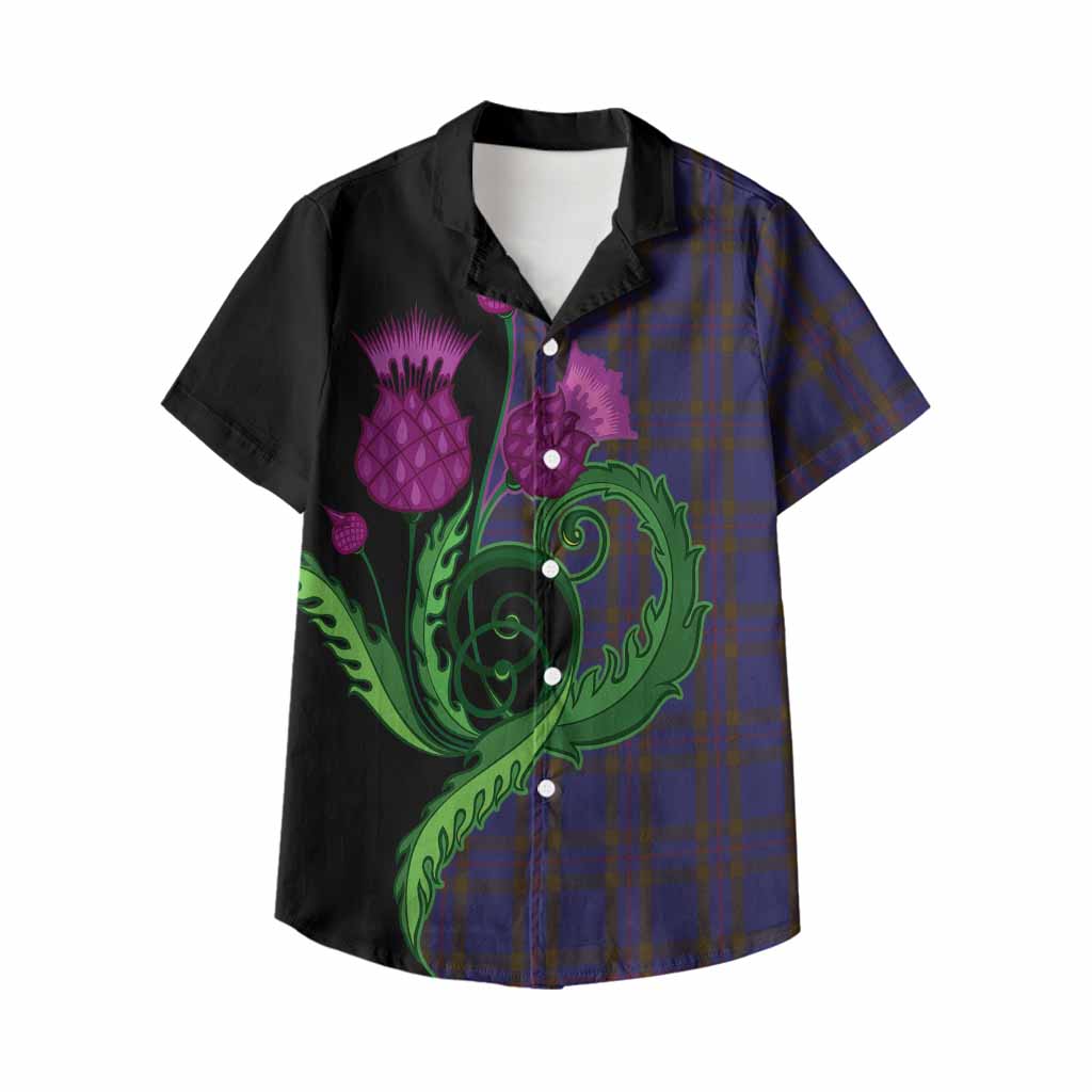 Elliot Tartan Kid Hawaiian Shirt Traditional Scottish Thistle