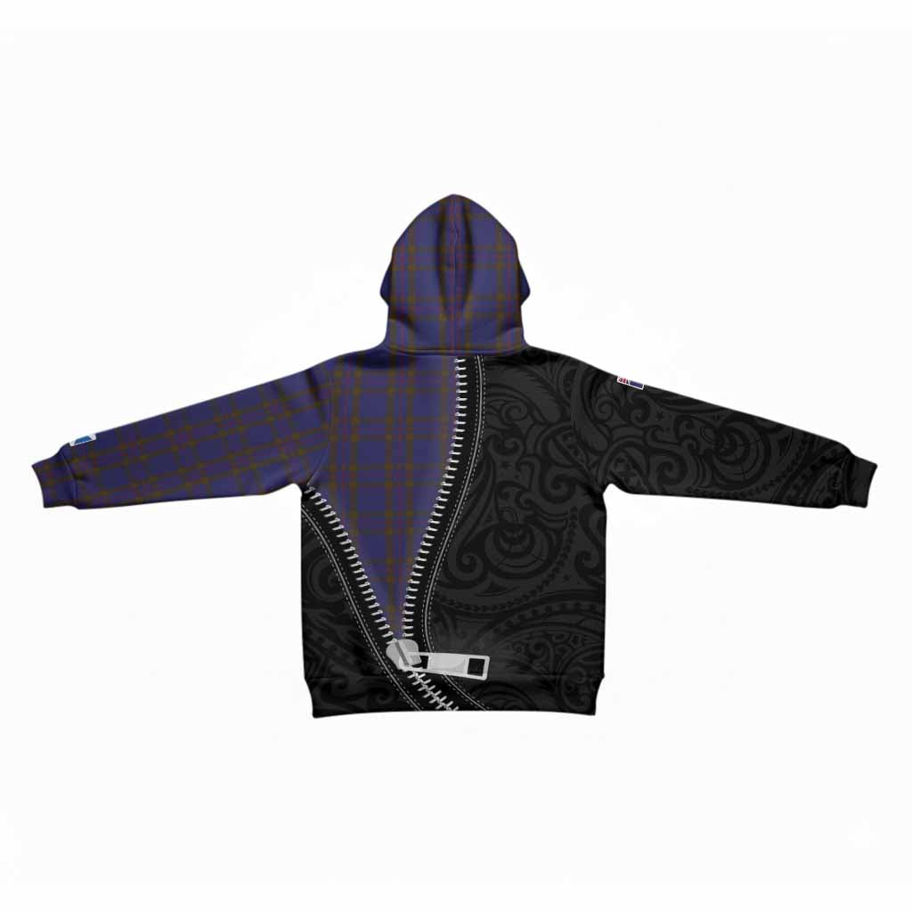 Elliot Tartan Kid Hoodie New Zealand Pattern Unique Zipper Stylized