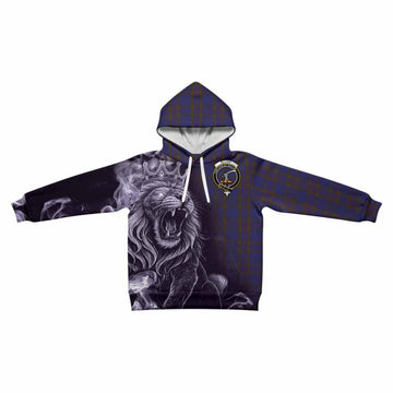 Elliot Tartan Kid Hoodie Roaring Lion Heritage