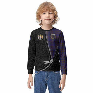 Elliot Tartan Kid Knitted Sweatshirt New Zealand Pattern Unique Zipper Stylized