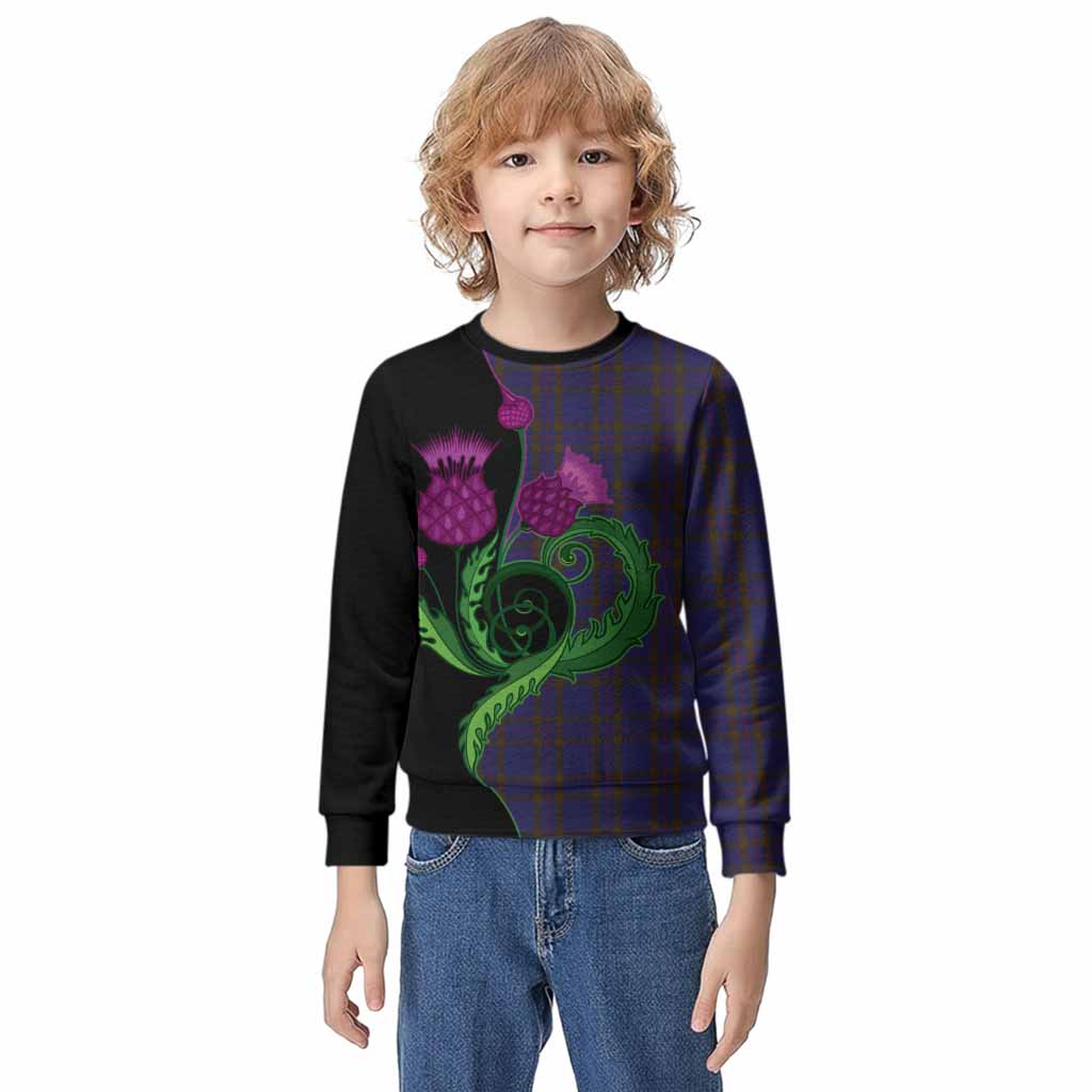 Elliot Tartan Kid Knitted Sweatshirt Traditional Scottish Thistle