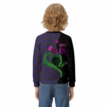 Elliot Tartan Kid Knitted Sweatshirt Traditional Scottish Thistle