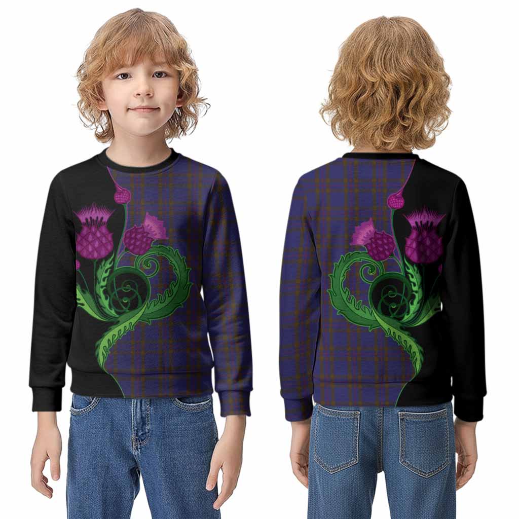 Elliot Tartan Kid Knitted Sweatshirt Traditional Scottish Thistle