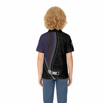 Elliot Tartan Kid Polo Shirt New Zealand Pattern Unique Zipper Stylized