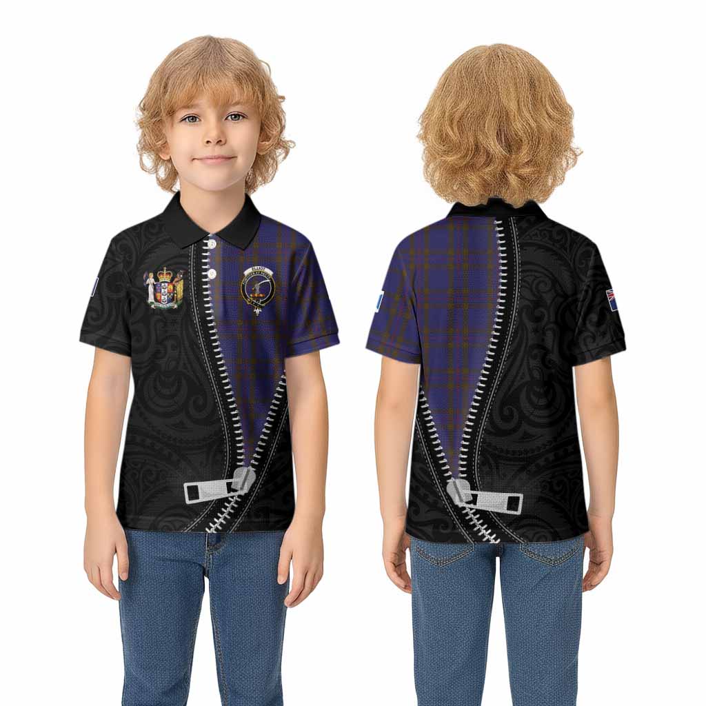Elliot Tartan Kid Polo Shirt New Zealand Pattern Unique Zipper Stylized