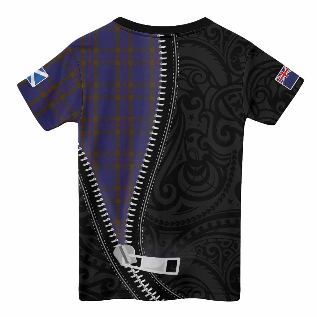 Elliot Tartan Kid T-shirt New Zealand Pattern Unique Zipper Stylized