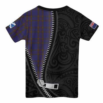 Elliot Tartan Kid T-shirt New Zealand Pattern Unique Zipper Stylized