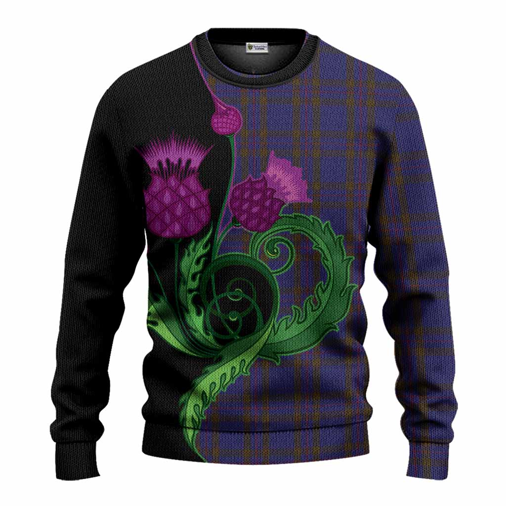 Elliot Tartan Knitted Sweater Traditional Scottish Thistle