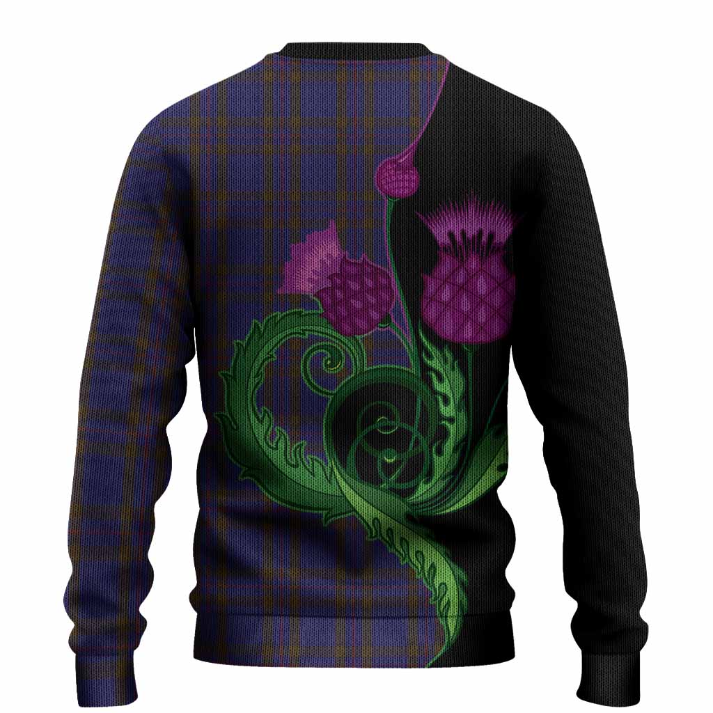 Elliot Tartan Knitted Sweater Traditional Scottish Thistle