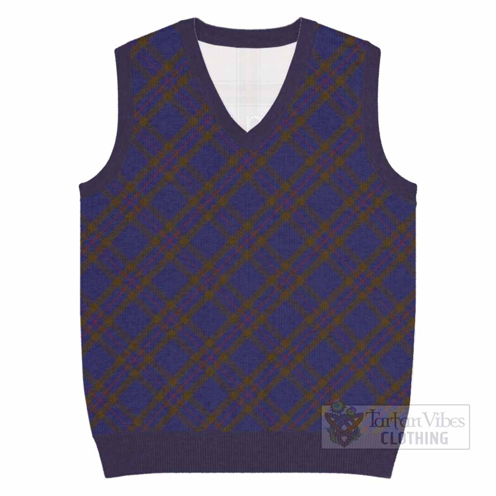 Elliot Tartan  Knitted V-Neck Vest Cross Style