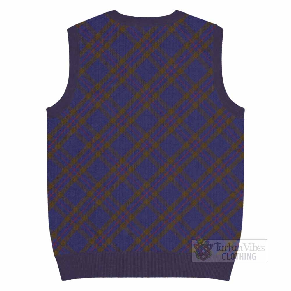 Elliot Tartan Knitted V-Neck Vest with Family Crest Cross Style