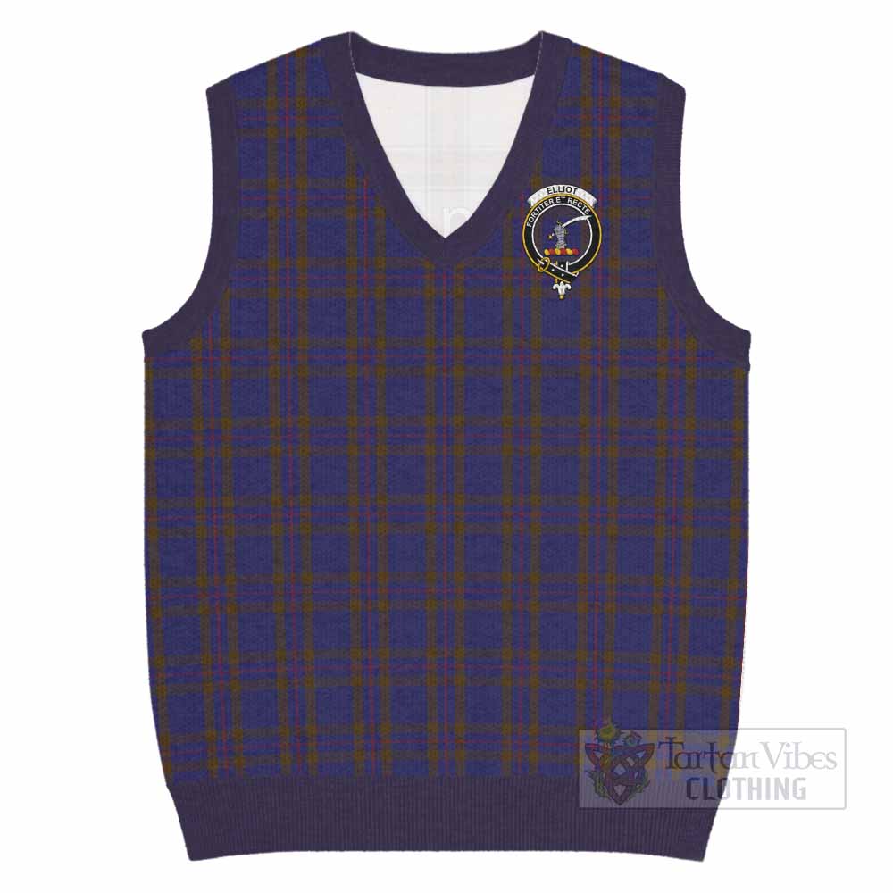 Elliot Tartan Knitted V-Neck Vest with Family Crest - Tartan Vibes Clothing