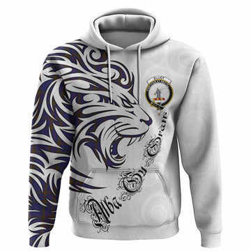 Elliot Tartan Lion Roar Hoodie Alba Gu Brath with Celtic Motifs