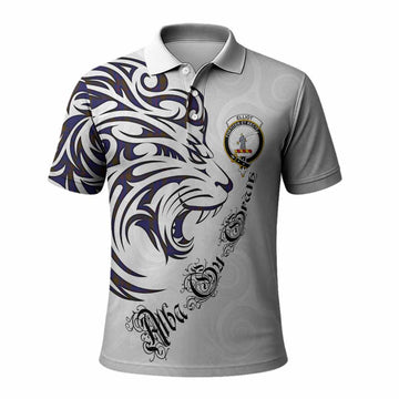 Elliot Tartan Lion Roar Polo Shirt Alba Gu Brath with Celtic Motifs