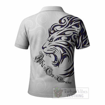 Elliot Tartan Lion Roar Polo Shirt Alba Gu Brath with Celtic Motifs