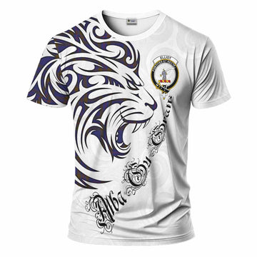 Elliot Tartan Lion Roar T-Shirt Alba Gu Brath with Celtic Motifs