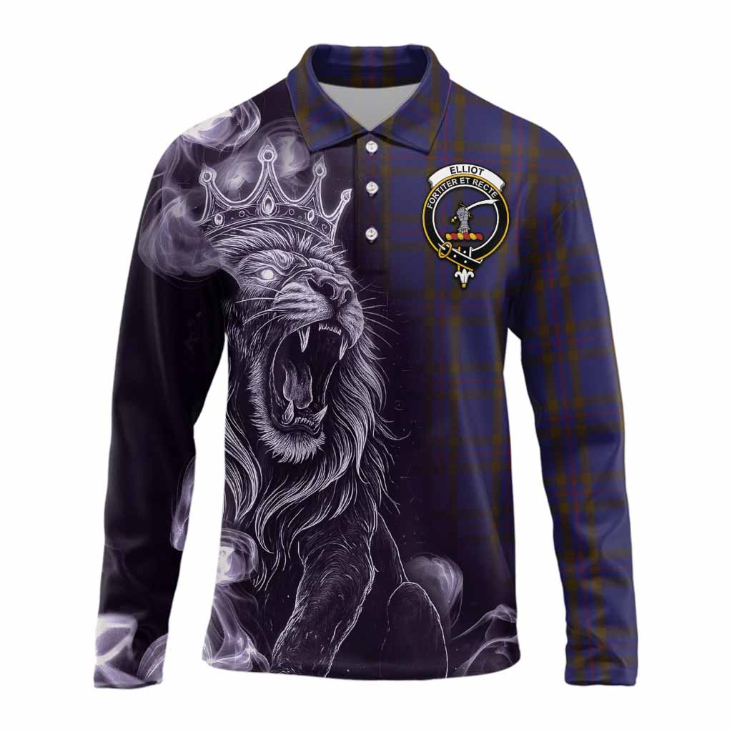 Elliot Tartan Long Sleeve Polo Shirt Roaring Lion Heritage