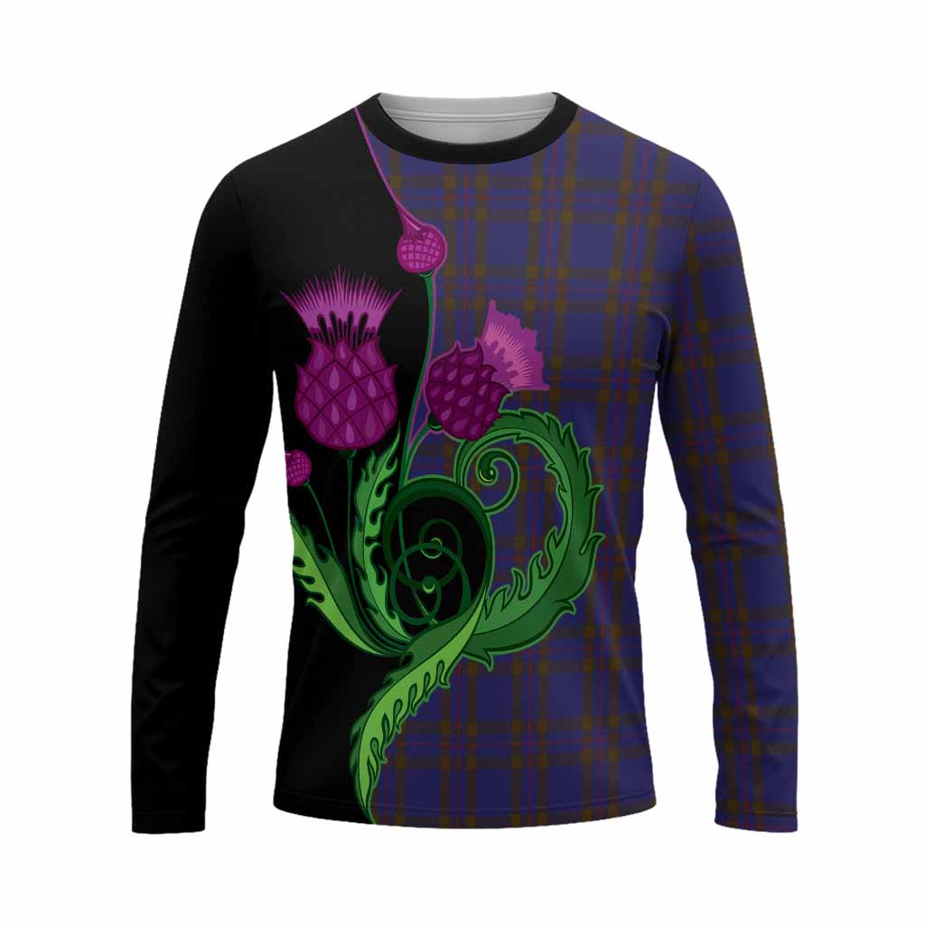 Elliot Tartan Long Sleeve T-Shirt Traditional Scottish Thistle