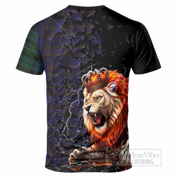 Elliot Tartan Mighty Lion T-Shirt Explosion Flying Pieces