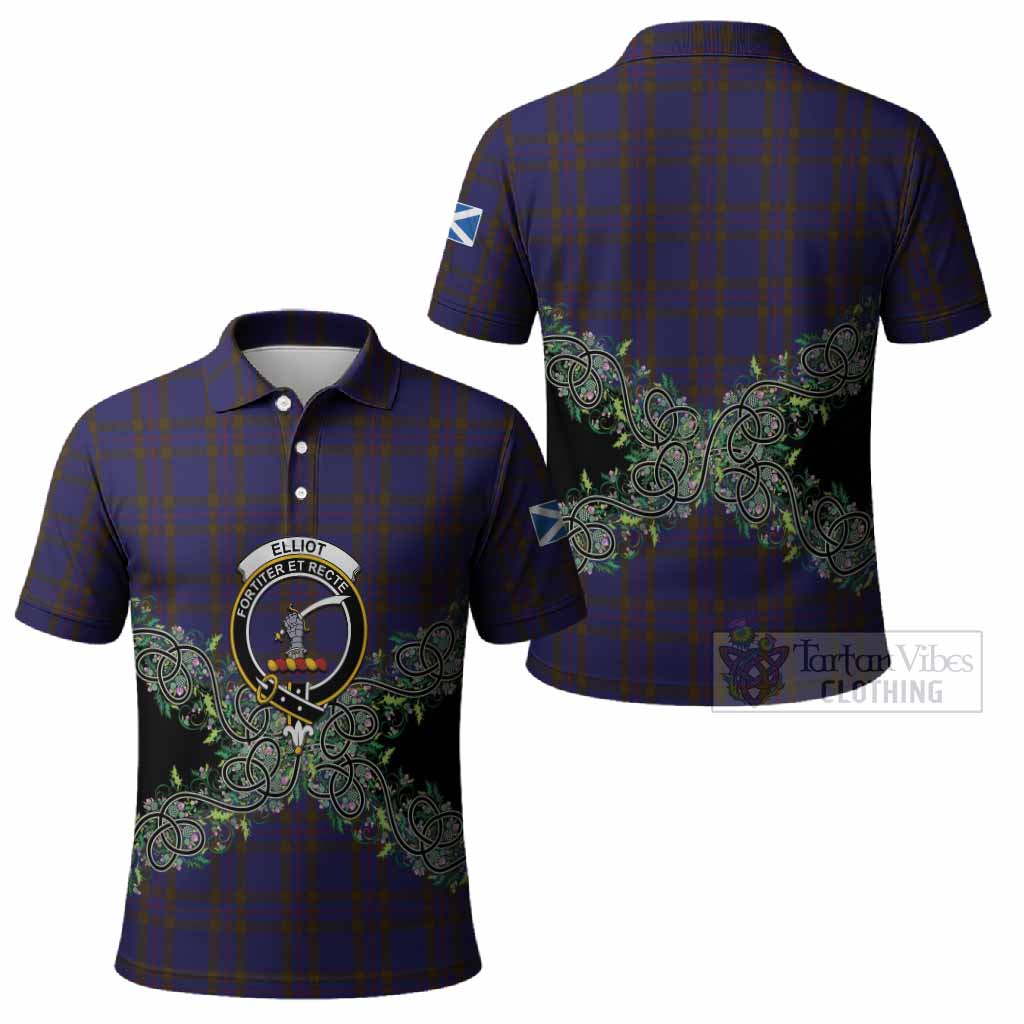 Elliot Tartan Polo Shirt Thistle Scottish Spirit