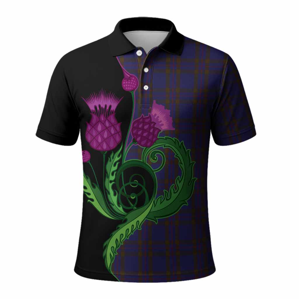 Elliot Tartan Polo Shirt Traditional Scottish Thistle