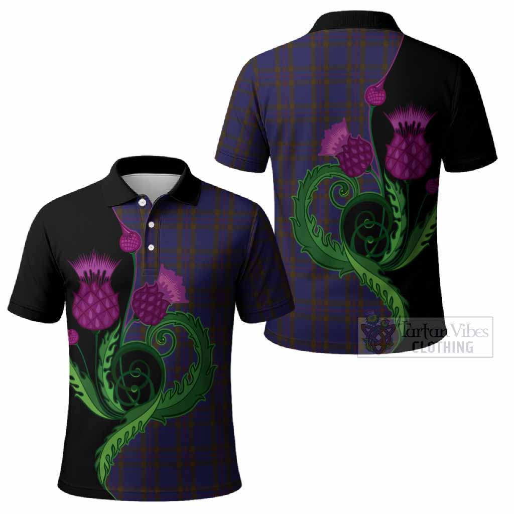 Elliot Tartan Polo Shirt Traditional Scottish Thistle