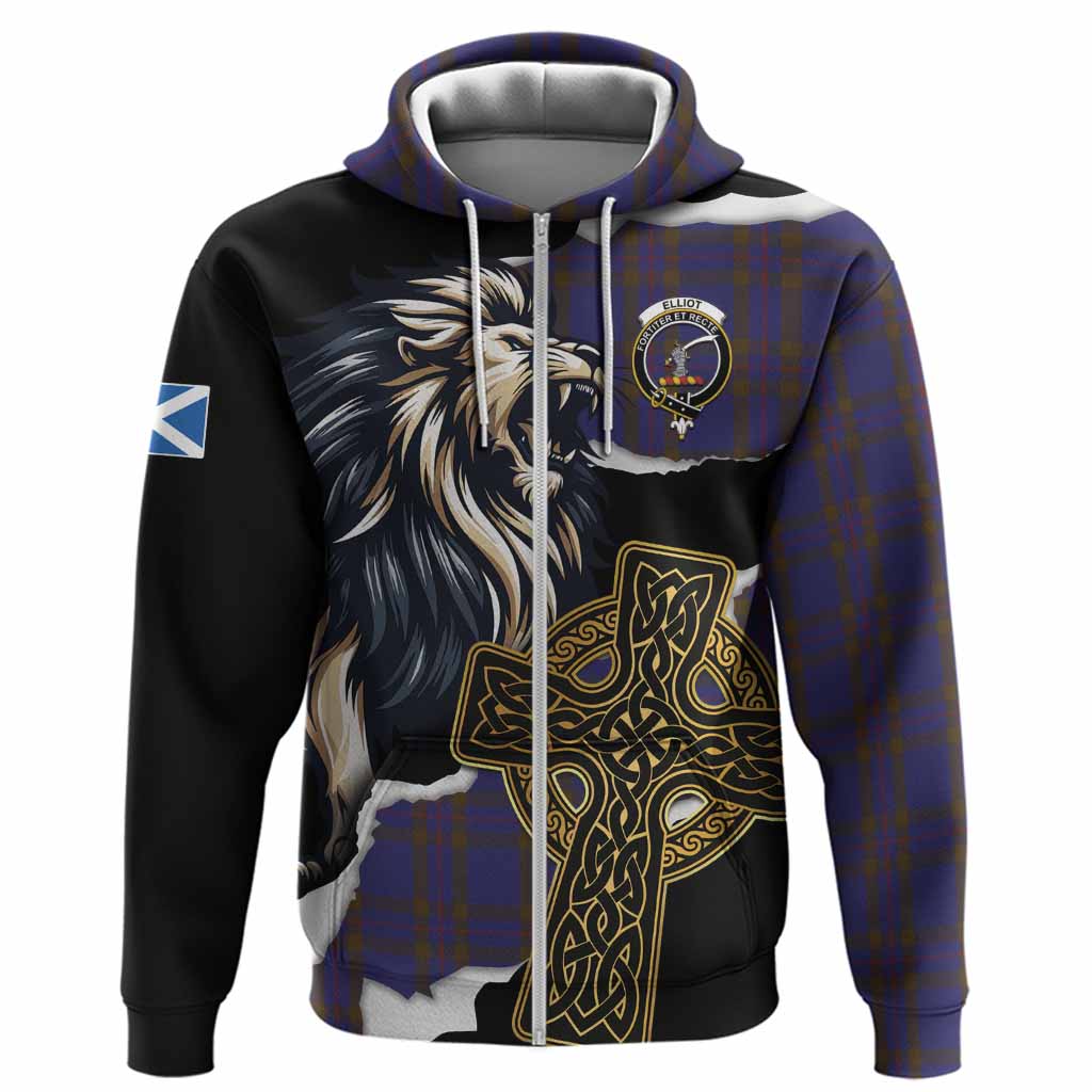 Elliot Tartan Scottish Hoodie Lion Celtic Heritage