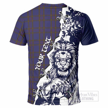 Elliot Tartan Scottish T-Shirt Angry Lion With Soccer Ball Style