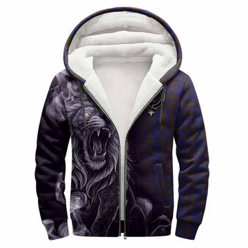 Elliot Tartan Sherpa Hoodie Roaring Lion Heritage