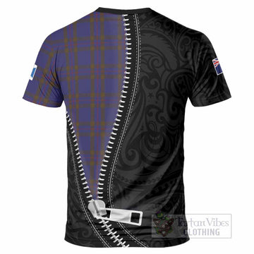 Elliot Tartan T-Shirt New Zealand Pattern Unique Zipper Stylized