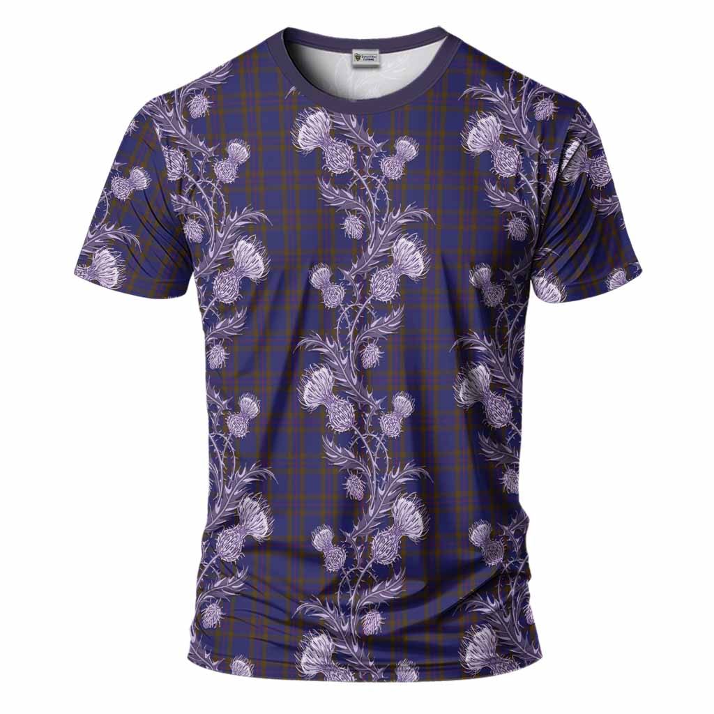 Elliot Tartan T-Shirt Seamless Scottish Thistle Flowers