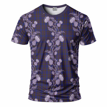 Elliot Tartan T-Shirt Seamless Scottish Thistle Flowers