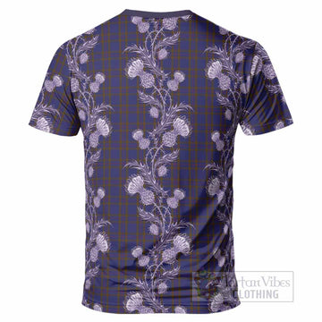 Elliot Tartan T-Shirt Seamless Scottish Thistle Flowers