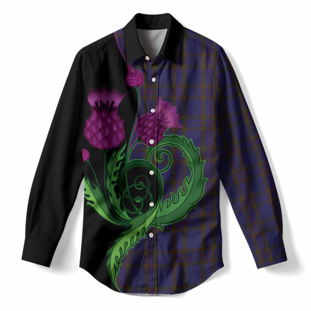 Elliot Tartan Women Casual Shirt Traditional Scottish Thistle