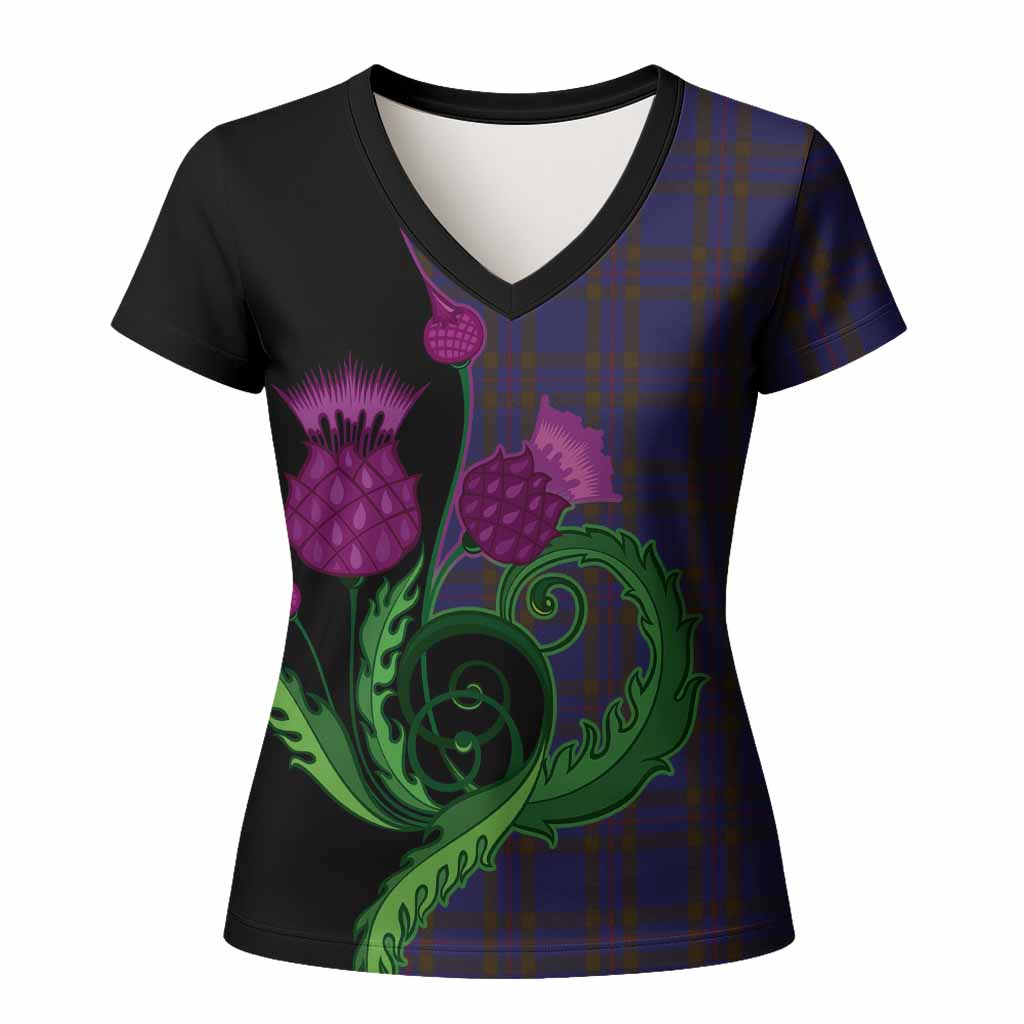 Elliot Tartan Women T shirt Traditional Scottish Thistle