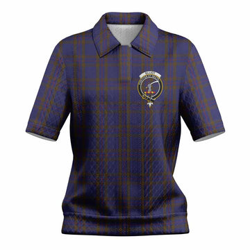 Elliot Tartan Women’s Polo Sweater Top with Family Crest