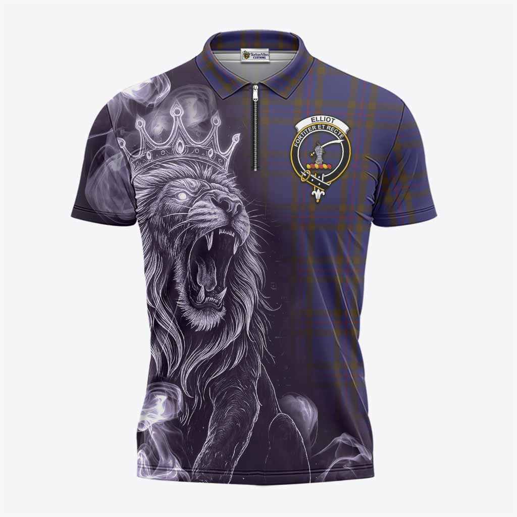 Elliot Tartan Zipper Polo Shirt Roaring Lion Heritage