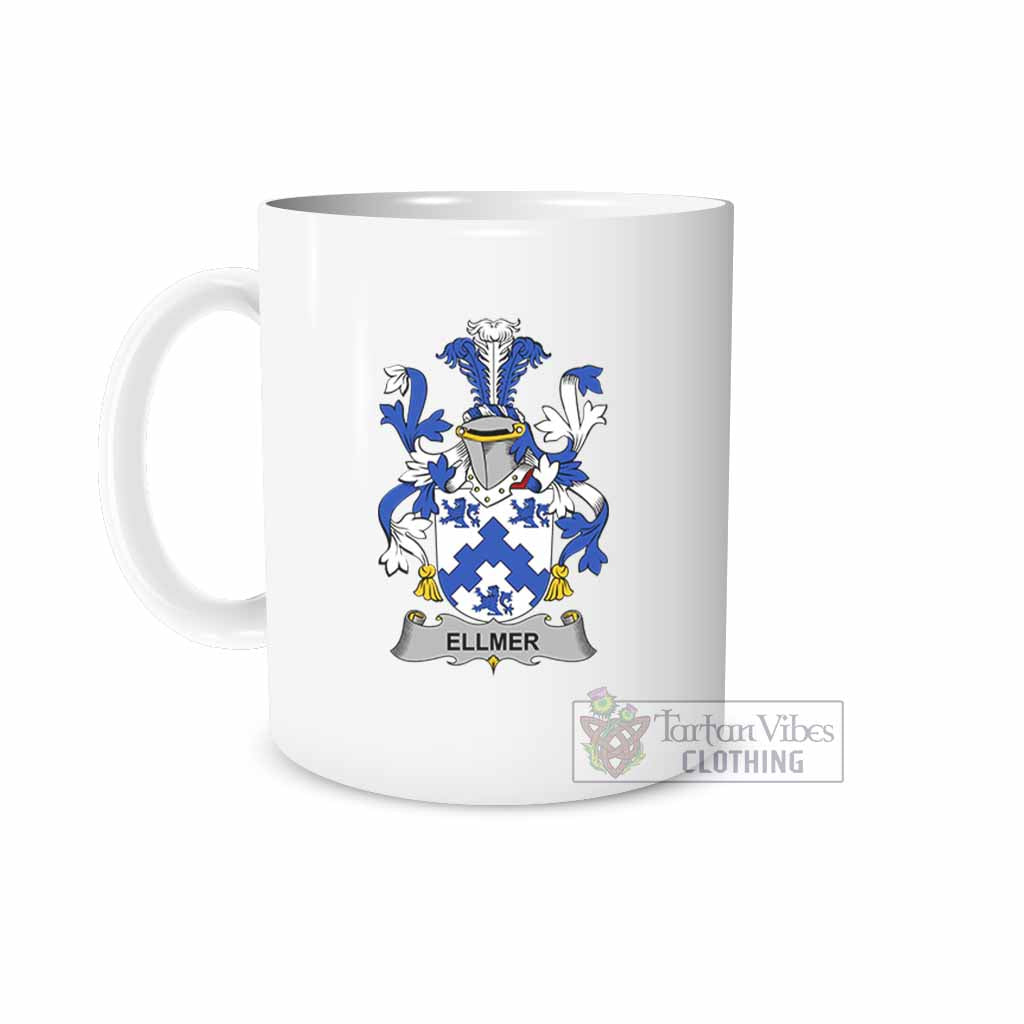 Ellmer Irish Clan Coat of Arms Ceramic Mug White - 2D-tartanvibesclothing