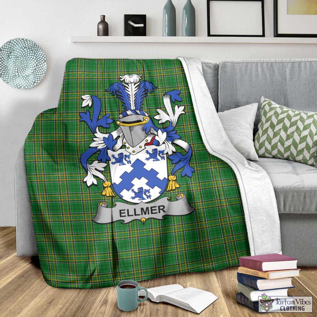 Ellmer Irish Clan Tartan Blanket with Coat of Arms - Tartan Vibes Clothing