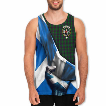 Elphinstone Tartan Men's Tank Top with Family Crest Scotland Patriotic Style Men - Tartan Vibes Clothing