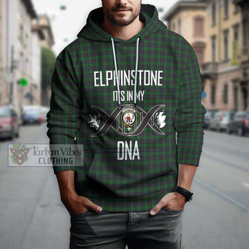 Elphinstone Tartan Hoodie with Family Crest DNA In Me Style Pullover Hoodie - Tartan Vibes Clothing