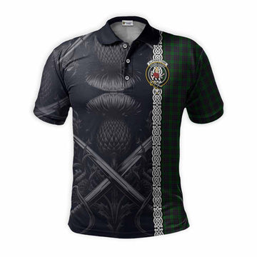 Elphinstone Tartan Polo Shirt with Family Crest Cross Sword Thistle Celtic Vibes Kid - Tartan Vibes Clothing
