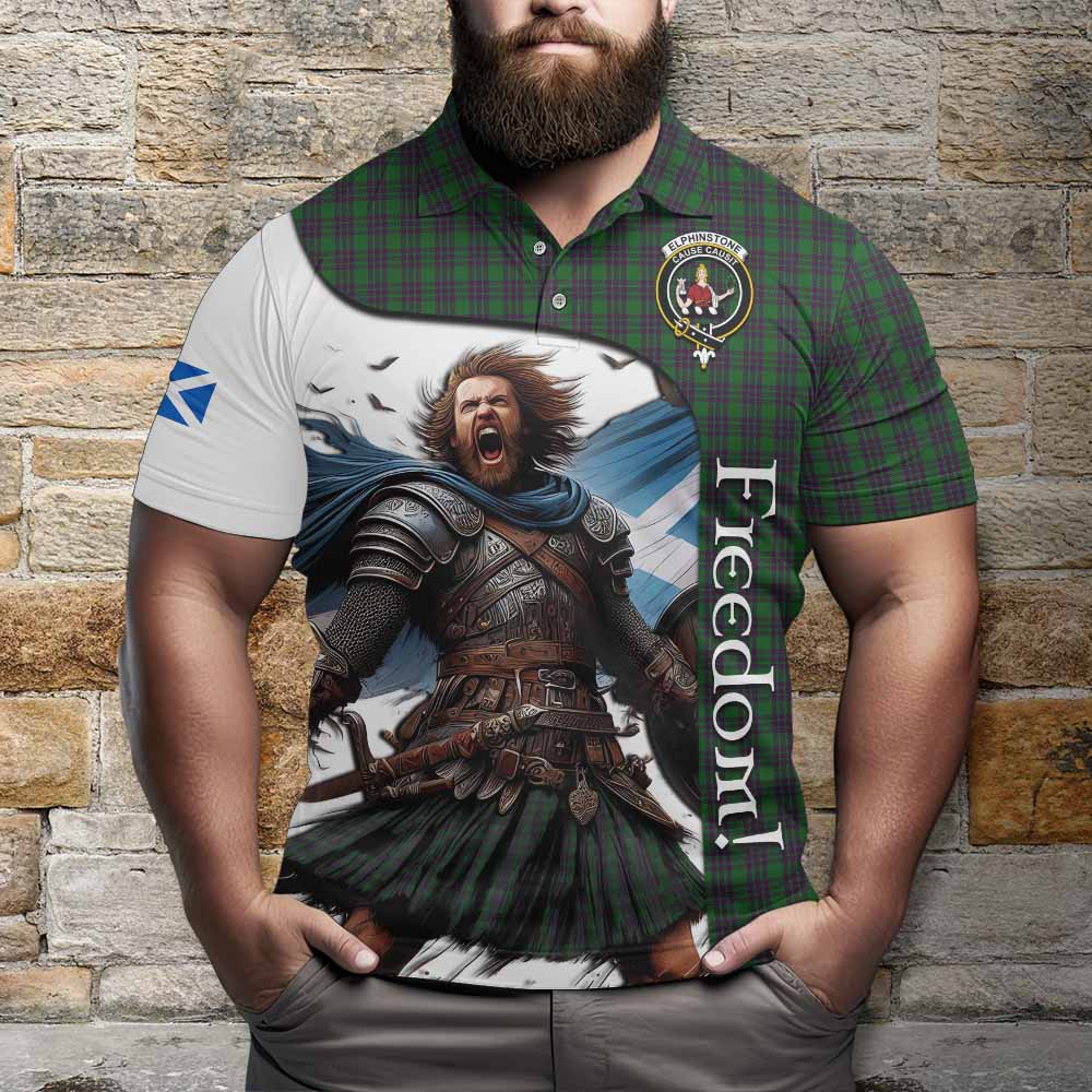 Tartan Vibes Clothing Elphinstone Crest Tartan Polo Shirt Inspired by the Freedom of Scottish Warrior
