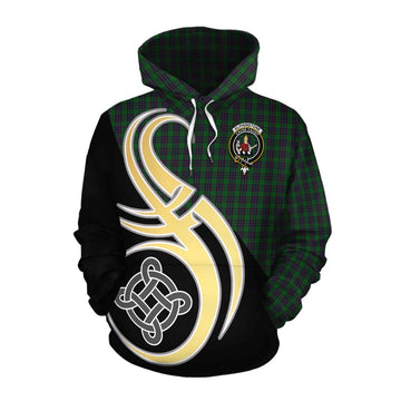 Elphinstone Tartan Cotton Hoodie with Family Crest and Celtic Symbol Style Pullover Hoodie XS - Tartan Vibes Clothing