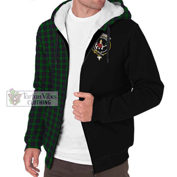 Elphinstone Tartan Sherpa Hoodie with Family Crest and Half Of Me Style Unisex S - Tartan Vibes Clothing
