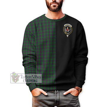 Elphinstone Tartan Sweatshirt with Family Crest and Half Of Me Style Unisex - Tartan Vibes Clothing