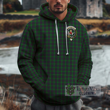 Elphinstone Tartan Cotton Hoodie with Family Crest Zip Hoodie - Tartan Vibes Clothing