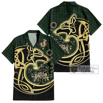 Elphinstone Tartan Hawaiian Shirt with Family Crest Celtic Wolf Style Kid - Tartan Vibes Clothing