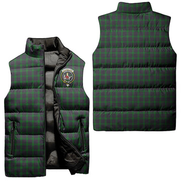 Elphinstone Tartan Sleeveless Puffer Jacket with Family Crest Unisex - Tartan Vibes Clothing