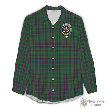 Elphinstone Tartan Women's Casual Shirt with Family Crest Female - Tartan Vibes Clothing